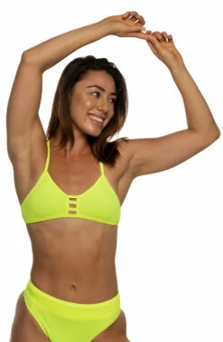 Tomcat Bikini Top - Mango -JOLYN Sales Swim Tops Tomcat Solid Front Highlighter Yellow HY Angie 061821