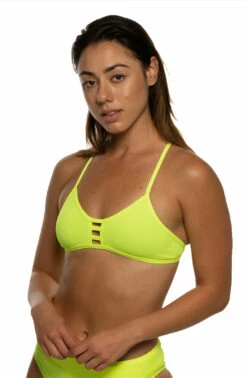 Tomcat Bikini Top - Mango -JOLYN Sales Swim Tops Tomcat Solid Side Highlighter Yellow HY Angie 061821