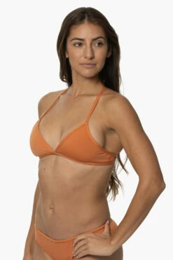 Triangle Bikini Top - Tawny -JOLYN Sales Swim Tops Triangle Tawny SideFront KarolMartin 121322