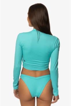 Tofino Long Sleeved Crop 1/4 Zip-up Rashie - Manifest 20 Tofino Long Sleeved Crop 1/4 Zip-up Rashie - Manifest -JOLYN Sales Swim Bottoms Lennox Print Manifest Back LisaDillon 040323