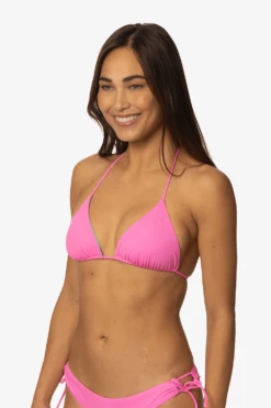 Kewalos Bikini Top - Passion -JOLYN Sales Swim Tops kawelos solid Passion Front2 LisaDillon 040323