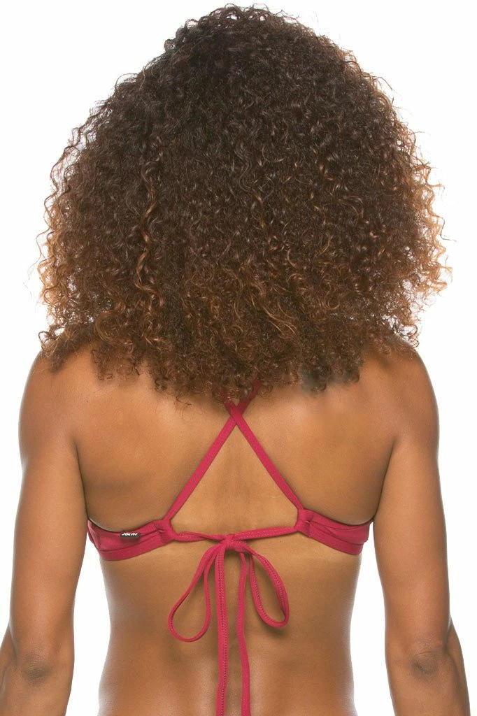 Triangle Bikini Top - Cranberry 4 Triangle Bikini Top - Cranberry - Image 2