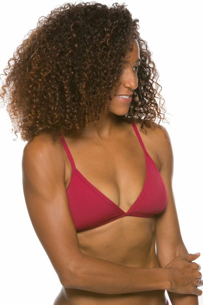 Triangle Bikini Top - Cranberry 5 Triangle Bikini Top - Cranberry - Image 3