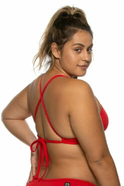 Triangle Bikini Top - Red -JOLYN Sales TRI RED S 092418