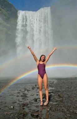 Jackson 4 Swim Onesie - Cabernet